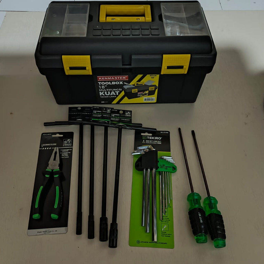 Jual PAKET TOOL KIT + KENMASTER TOOLBOX 18