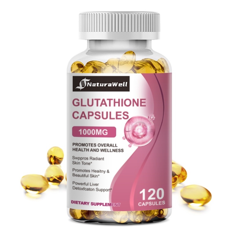 Jual Kapsul Glutathione NaturaWell 1000mg: Mencerahkan kulit, mempercantik kulit, dan mendetoksifikasi hati, memberikan tiga manfaat kesehatan sekaligus. Suplemen kulit, antioksidan,