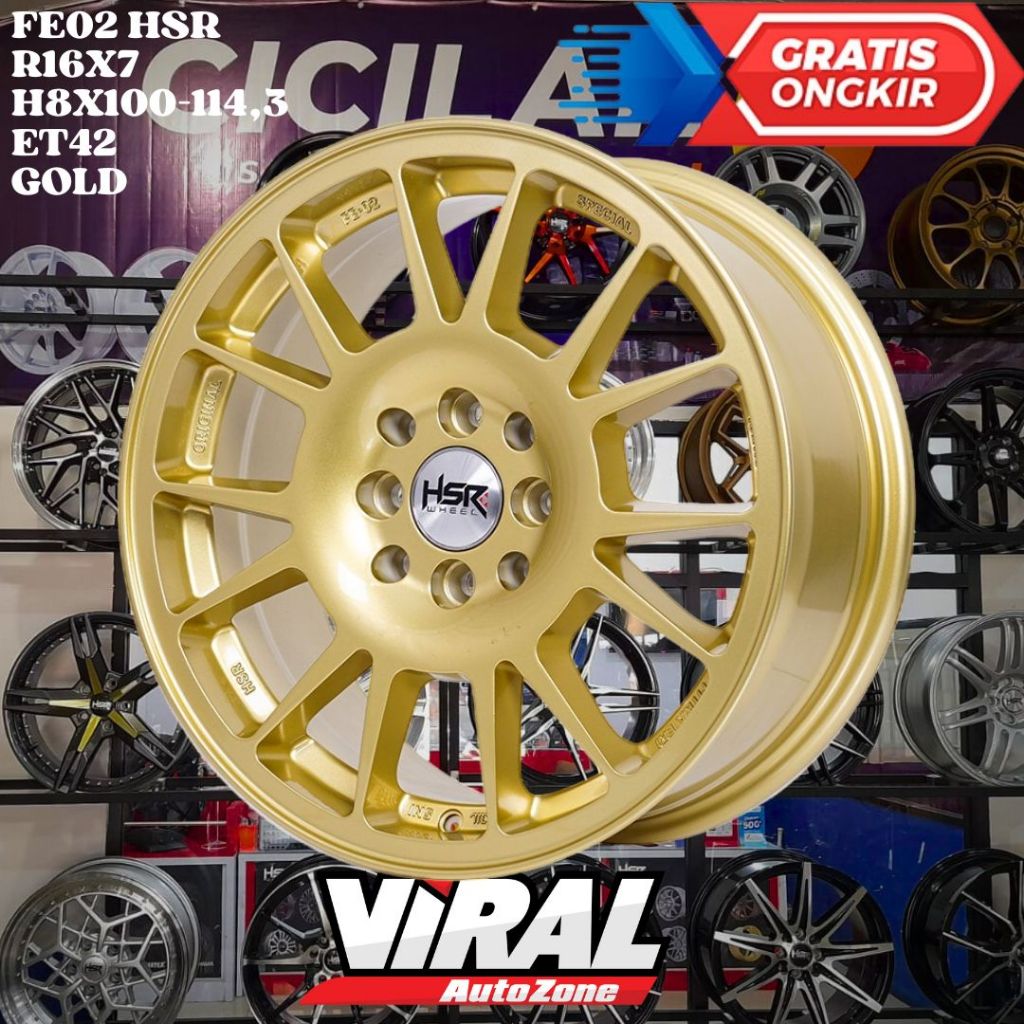 Jual Velg Mobil Ring 16 HSR FE02 R16 LEBAR 7 INCH LOBANG BAUT 4 ET42 ...