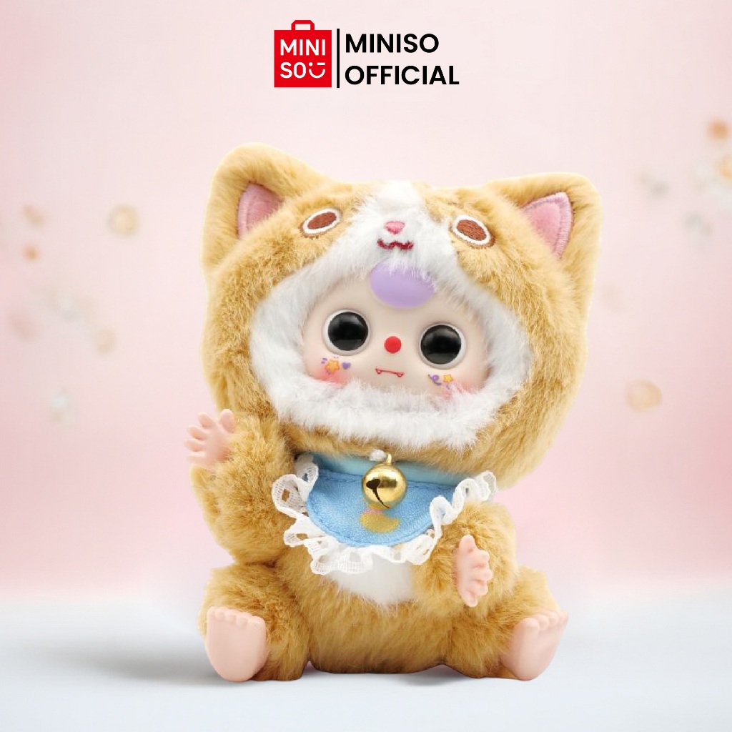 Jual MINISO TOY - Miniso x Baby Three Sitting Kitten Vinyl Plush Toy ...