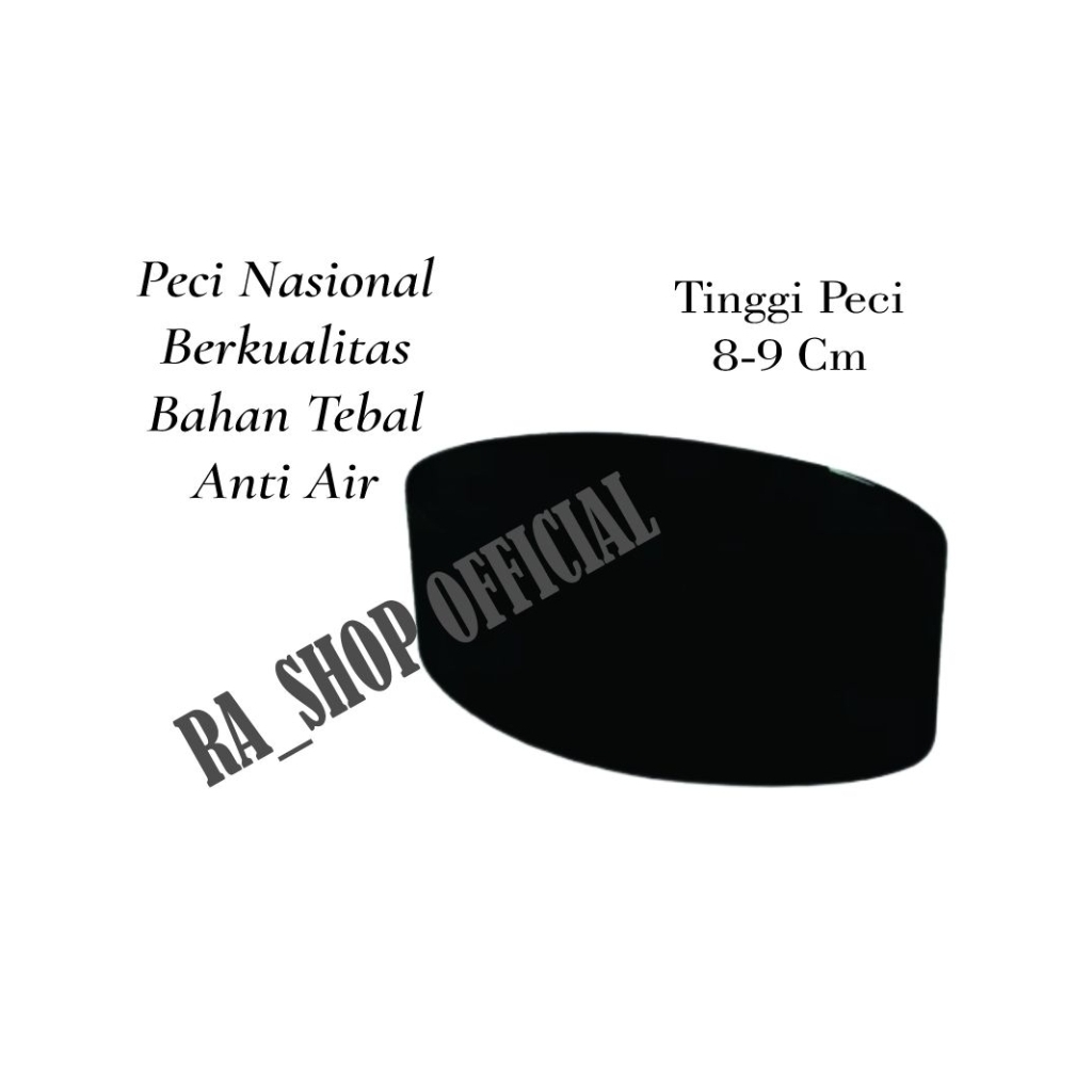 Peci Songkok Hitam Polos Kopiah Tinggi 9-8 Dewasa& Anak anak Peci Songkok Nasional Bahan Beludru