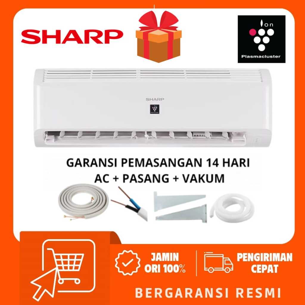 Jual SHARP AC 1PK AH-AP9BMY Plasmacluster / AHAP9BMY Superjet Mode ...