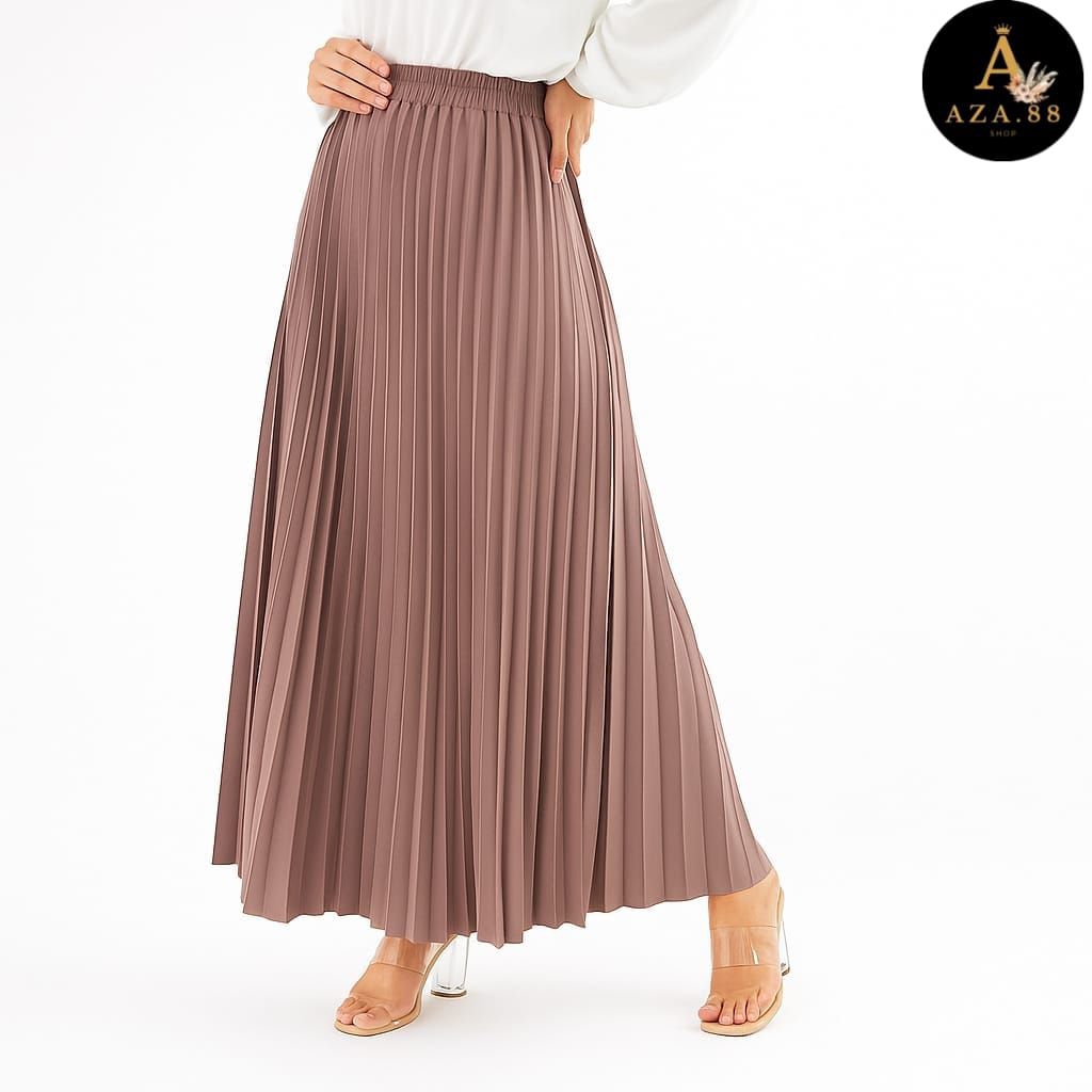 Jual Rok Plisket Wanita Panjang Best Seller | Rok A-Line Bahan Lembut ...