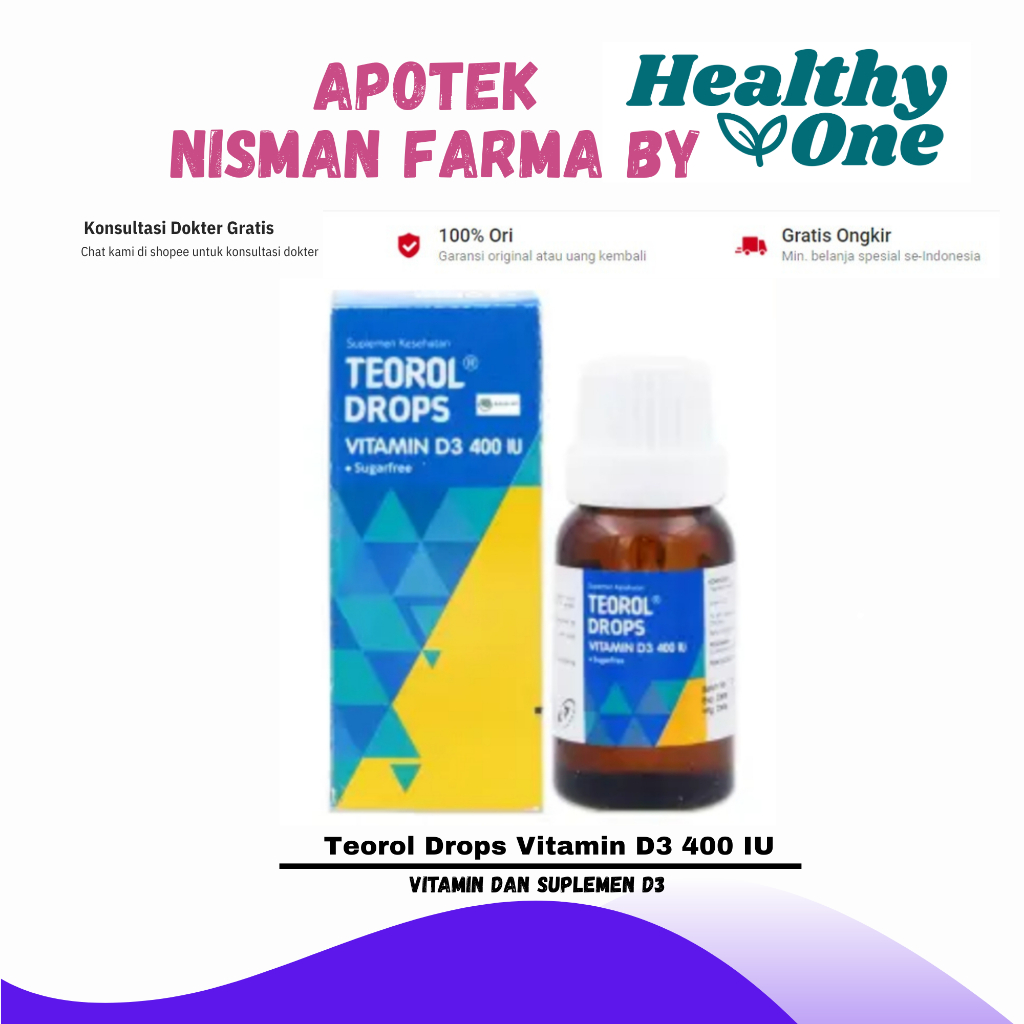 Jual TEOROL DROPS VIT D3 400 12.5ML | Shopee Indonesia