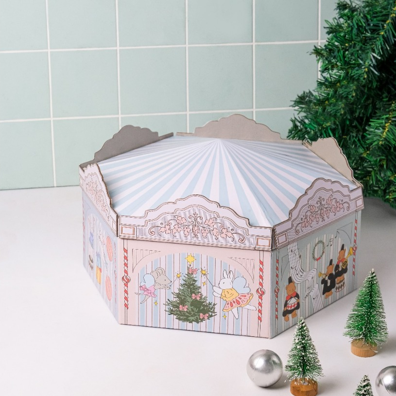 Jual Hardbox / Box / Kotak Octagon Hampers Christmas - Puffin Box ...