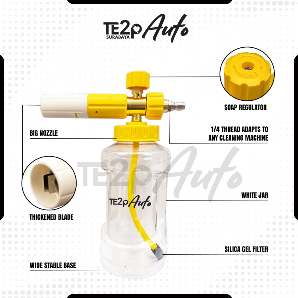 Jual Te2p Auto Water Cannon Snow Foam Lance 2in1 Double Bottle Quick ...