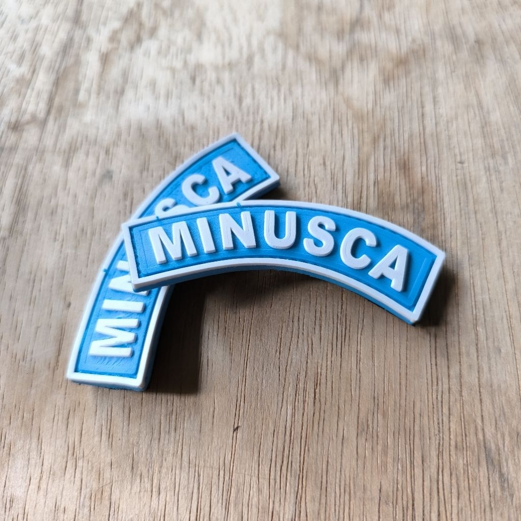 Jual rubber patch logo tulisan minusca tempelan emblem aksesoris karet ...