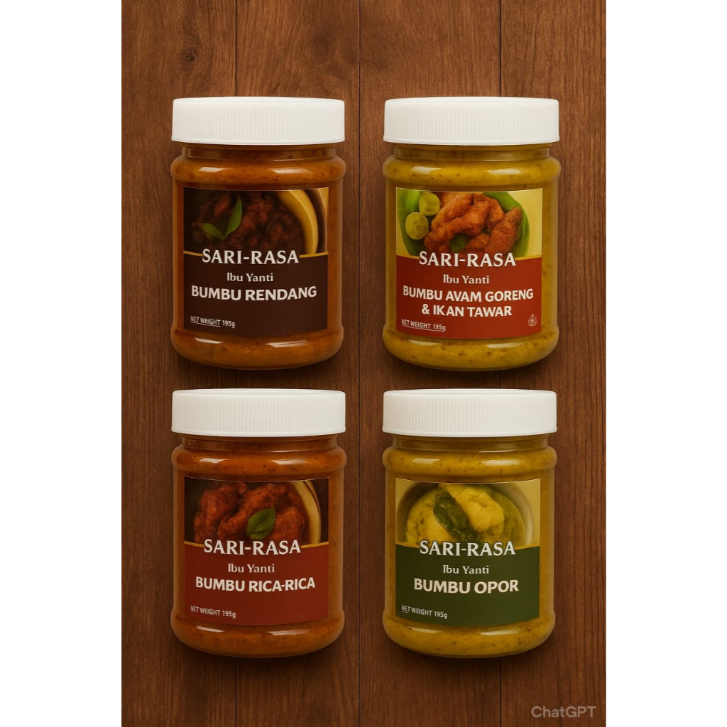 Jual BUMBU INSTAN BIKINAN BU YANTI OPOR AYAM GORENG RENDANG RICA-RICA ...