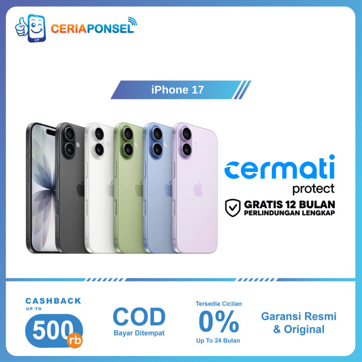 iPhone 17 256GB A19 | Garansi Resmi 1 Tahun + Extra Warranty 1 Tahun
