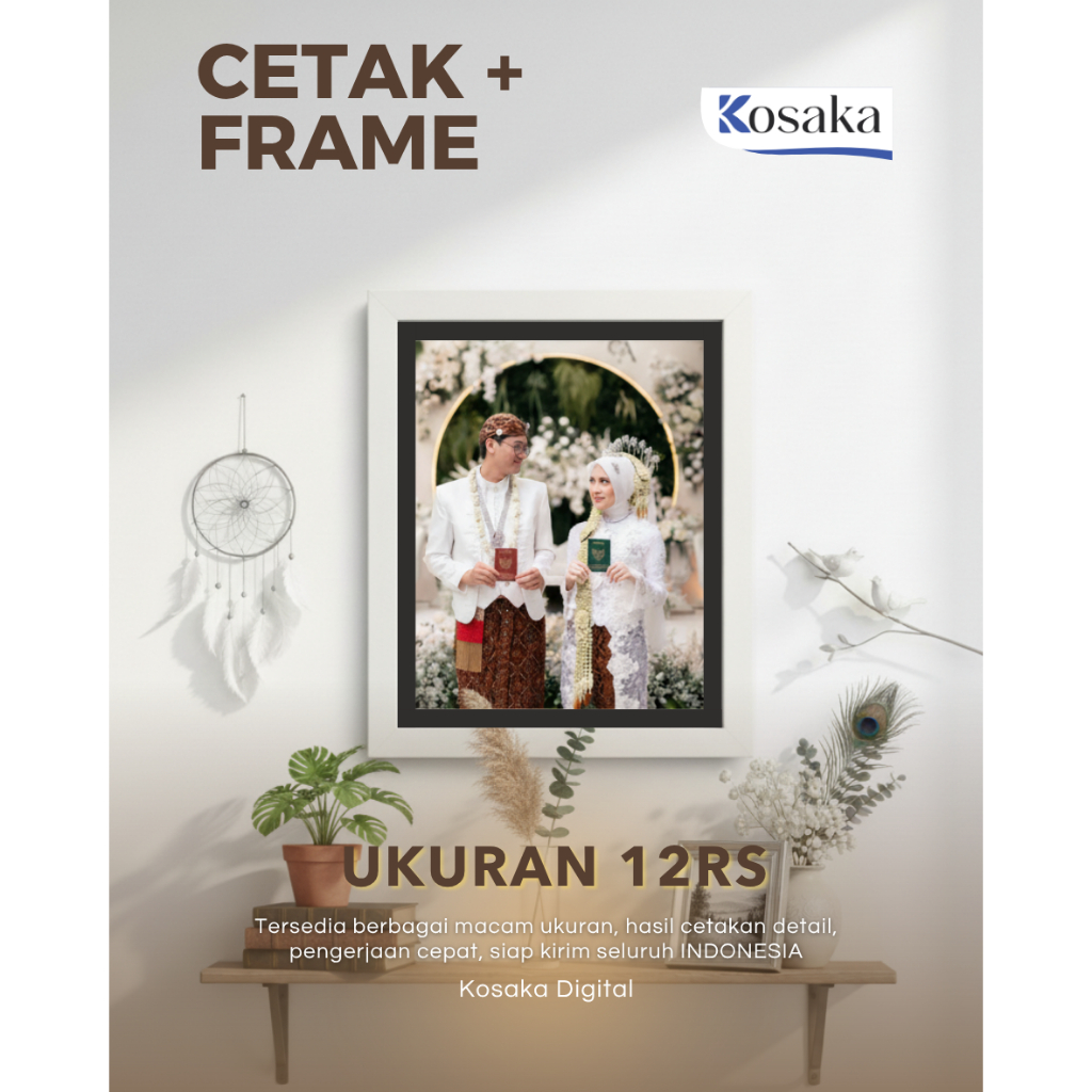 Jual CETAK FOTO + PIGURA 12RS JUMBO | Frame Minimalis Kaca | Hasan ...