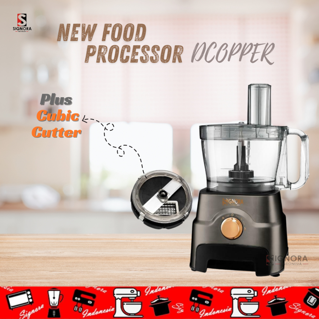 Jual Food Processor DCopper Dengan Cubic Cutter Signora | Shopee Indonesia