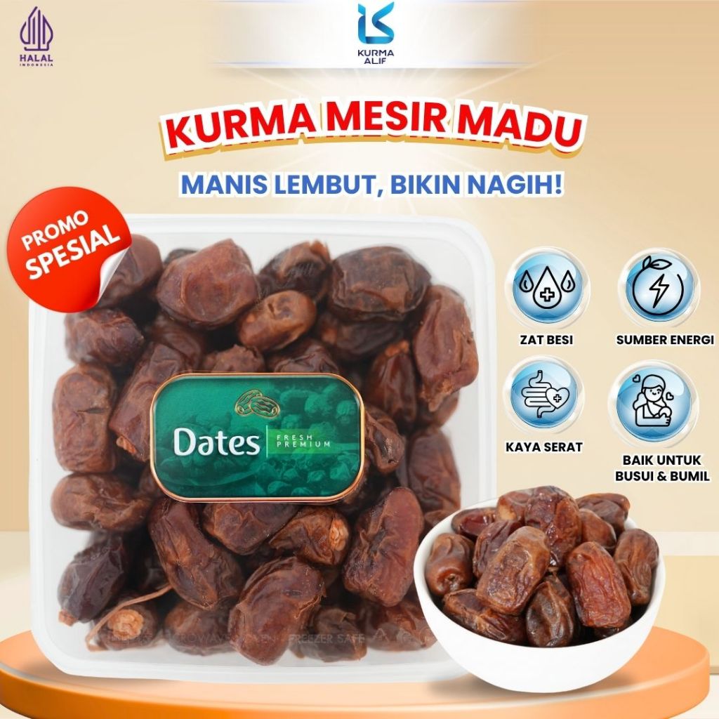 Jual Kurma Khalas Thinwall 1 Kg Kurma Mesir Madu Premium Kurma Murah ...