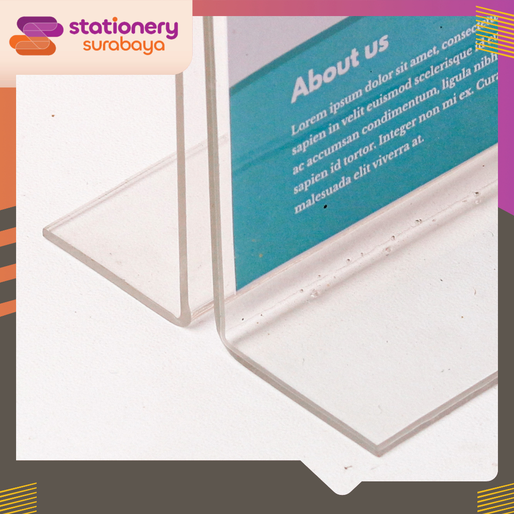 Jual Display Menu Acrylic Standing Akrilik Papan Tempat Meja Minimalis ...