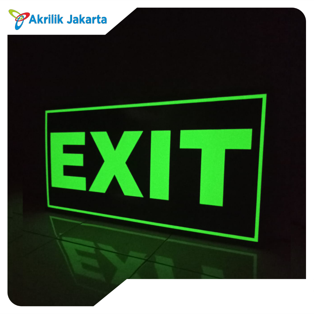 Jual Jalur evakuasi | exit signage | rambu-rambu akrilik (GLOW IN THE ...