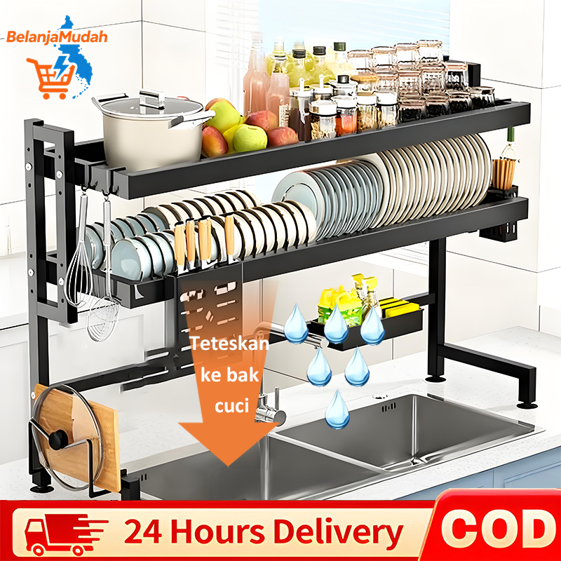 Jual Rak Wastafel Dapur Stainless Steel Rak Piring Multifungsi Rak ...