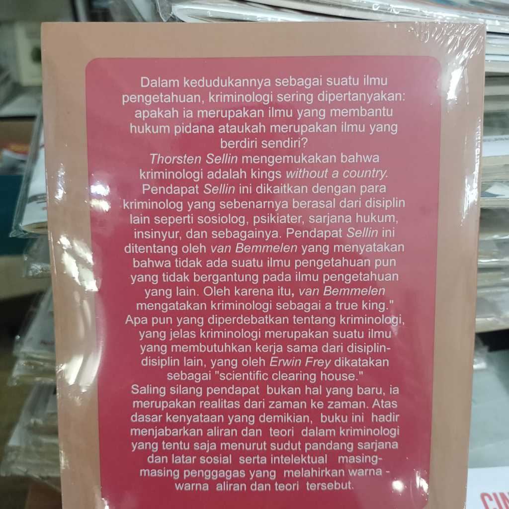 Jual Buku Aliran dan Teori dalam Kriminologi - Indah Sri Utari - Thafa ...