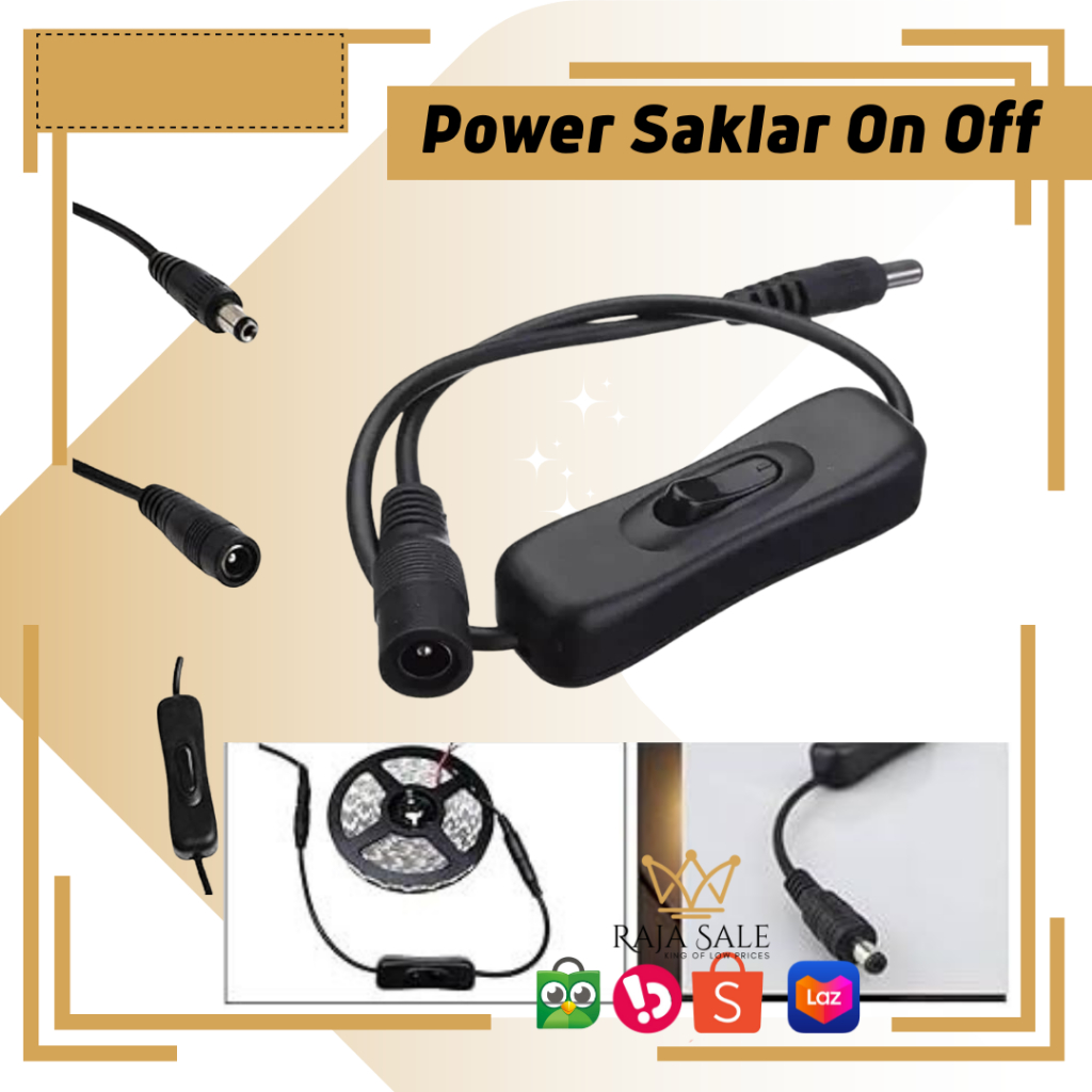 Jual Saklar On Off Pompa Cuci Mobil/Motor DC 12V Dengan Kabel Jack ...