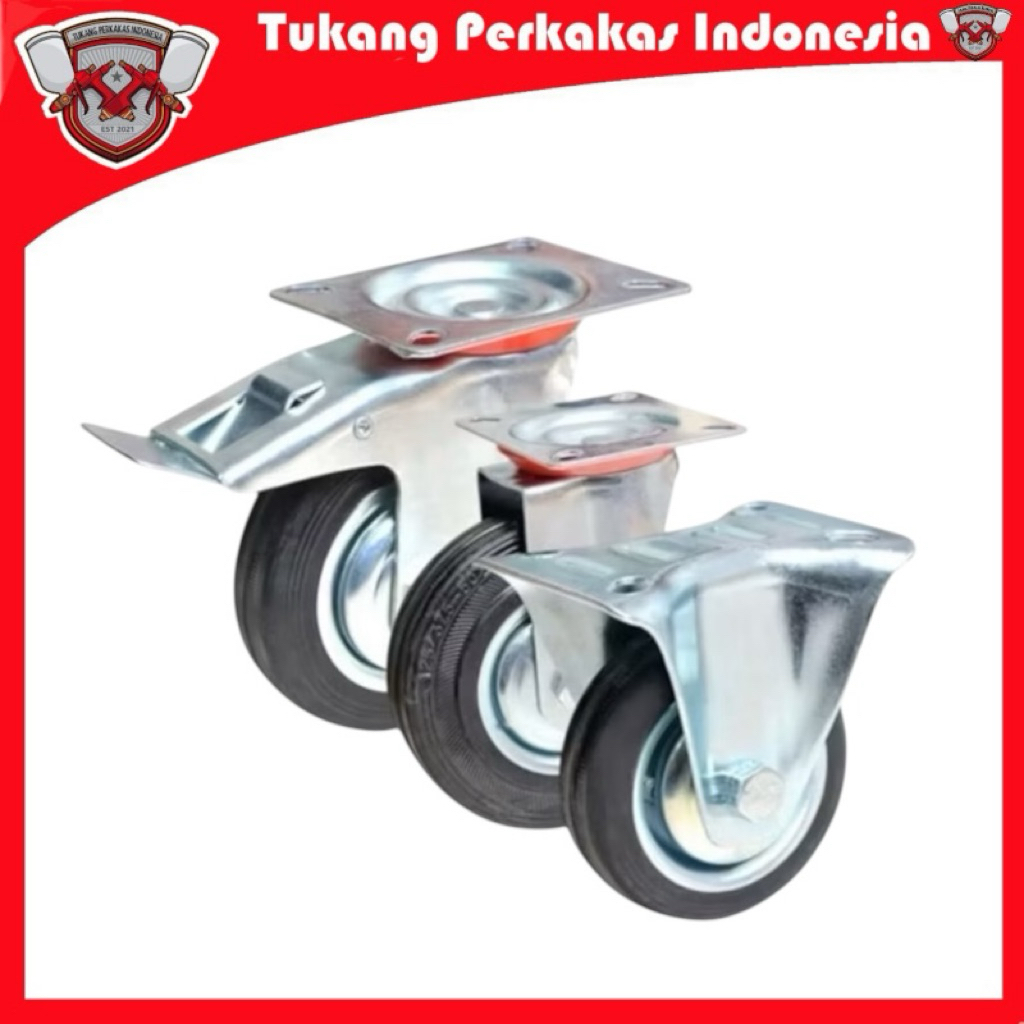 Jual Roda Trolley 6 inch / Roda Troli / Roda Gerobak/Etalase / Roda ...