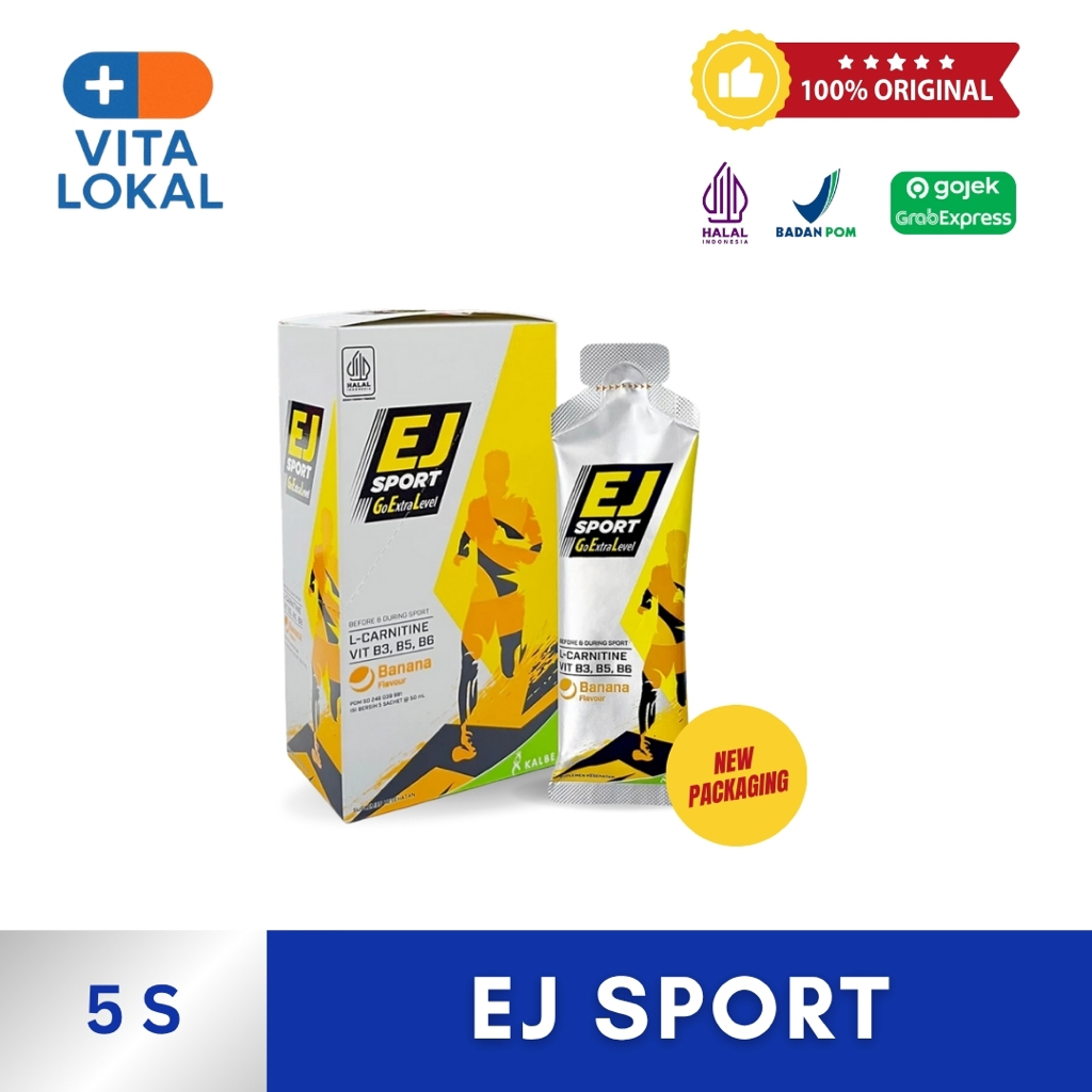 Jual EJ Sport Gel 1 Box isi 5 Saset - Energy Gel Stamina Olahraga ...