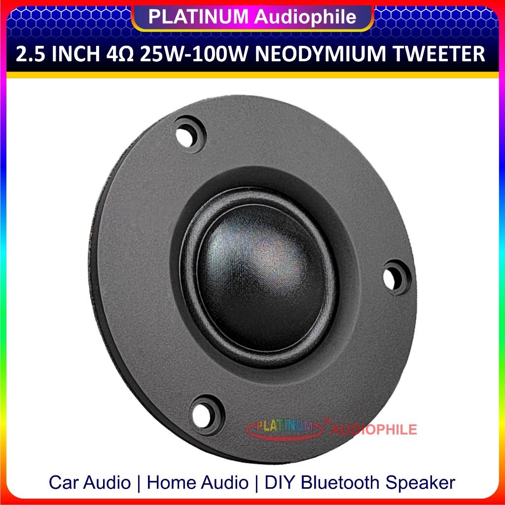 Jual Tweeter 2.5 Inch 65mm 4 ohm 25W-100W Silk Film Neodymium Dome ...