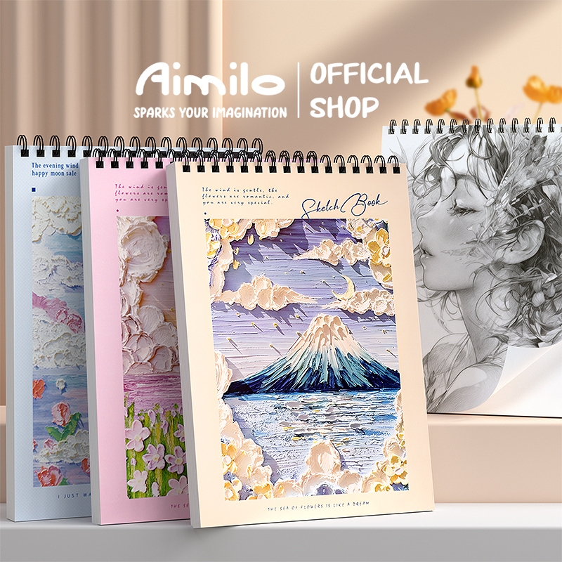 Jual Aimilo Buku Gambar A4 Aesthetic Sketchbook A4 Vertikal Jilid ...