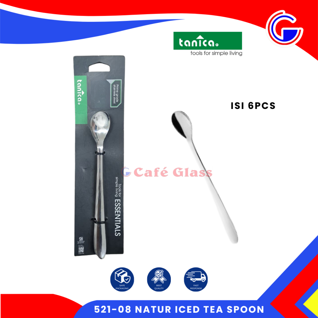 Sendok Es Teh Panjang Tanica Stainless Steel - 521-08 Natur Spoon Tanica - Sendok Bar Stainless