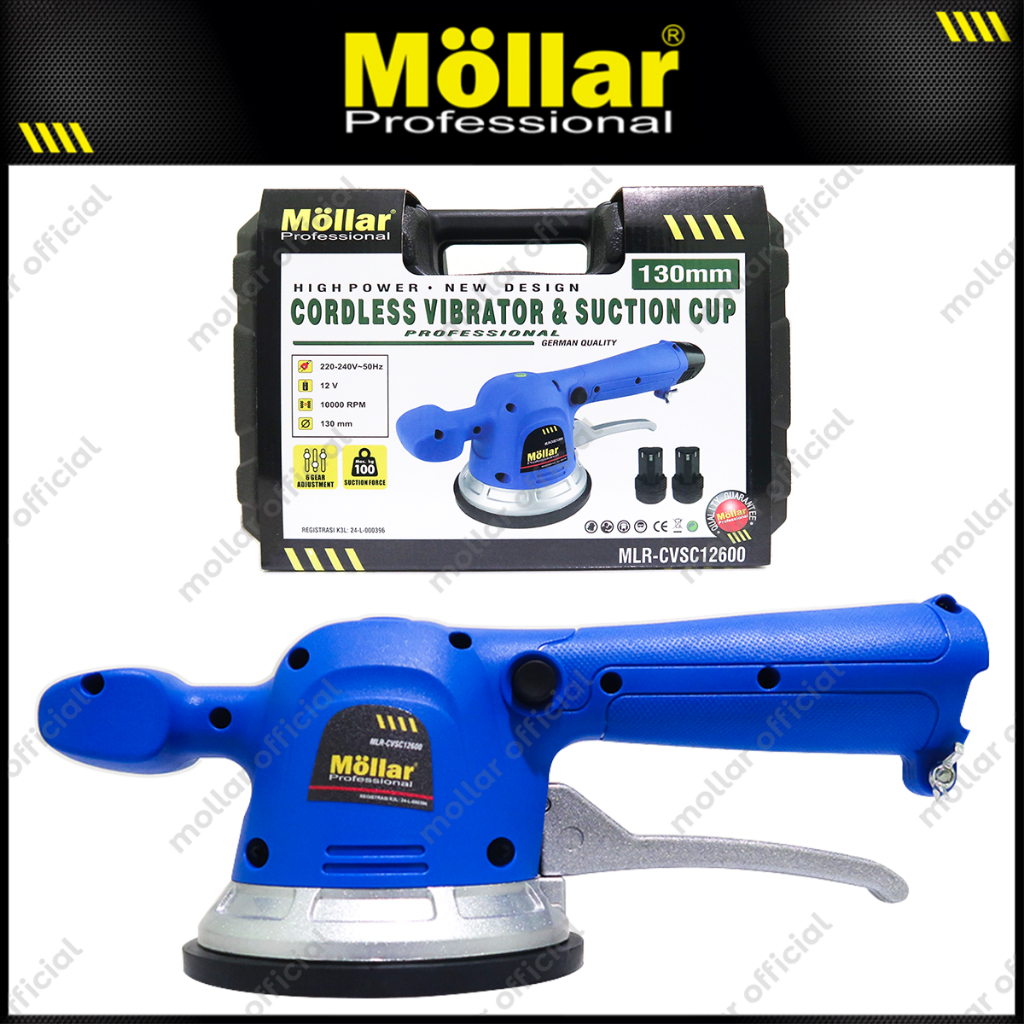 Jual MOLLAR CVSC1260 Mesin Perata Keramik 12V Cordless Vibrator Suction ...