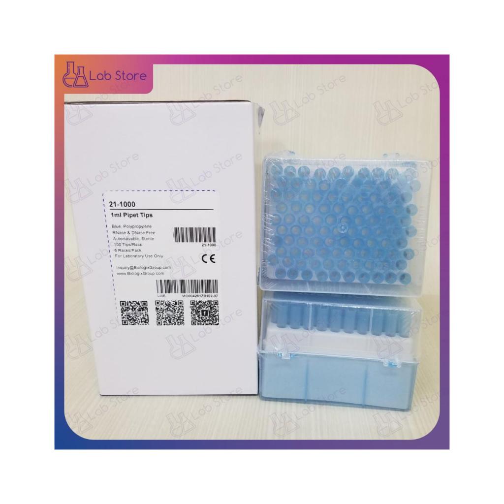Jual Blue Pipette Tips Rack Pipet Tip Rak 1000ul Sterile @ 96pcs ...