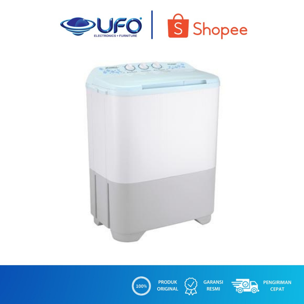 Jual SHARP MESIN CUCI 2 TABUNG 7 KG EST80MWBK - BIRU | Shopee Indonesia