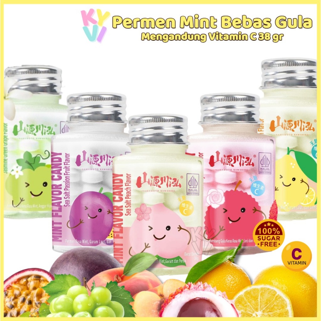 Jual KYVI - Permen Mint Bebas Gula Botol 38gr HALAL BPOM Bikin Nafas ...