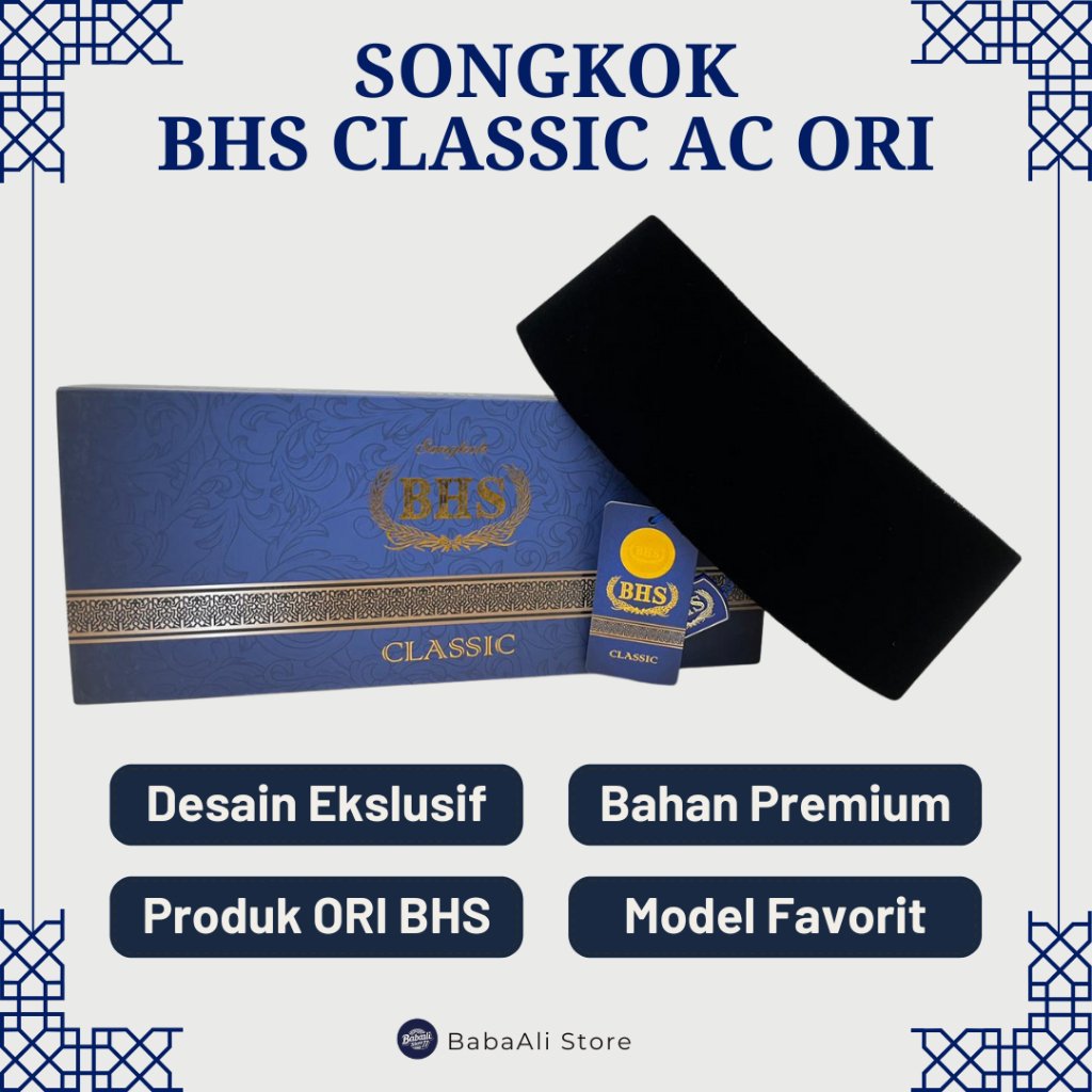 Jual BabaAli - Songkok Peci BHS CLASSIC AC Original – Model Favorit ...