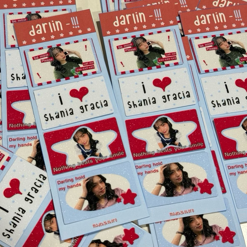 Jual JKT48 DARLIN GLITTER STICKER STIKER SHANIA GRACIA SHANI HARUKA ...