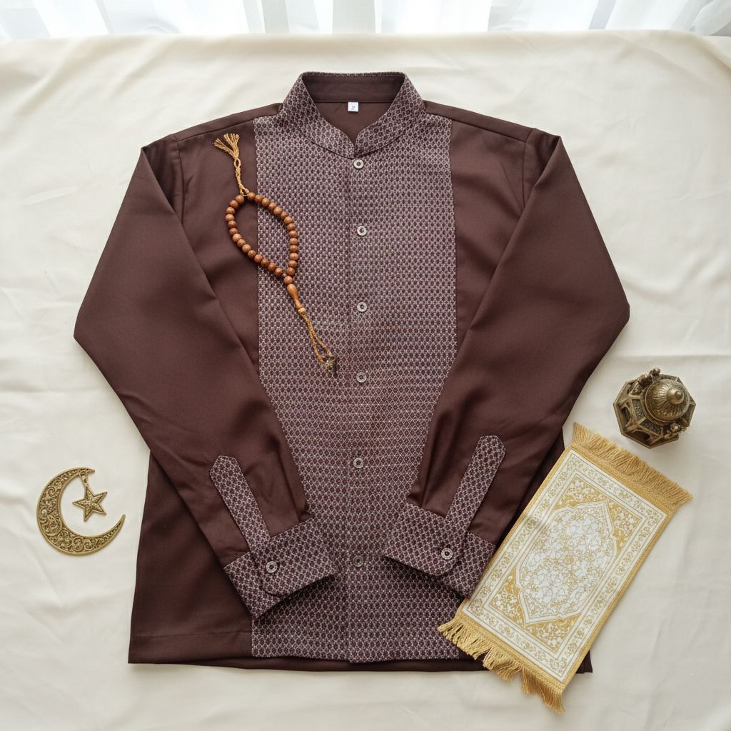 Baju muslim pria/Atasan koko dewasa lengan panjang dan pendek/Kemko dewasa Ammar.