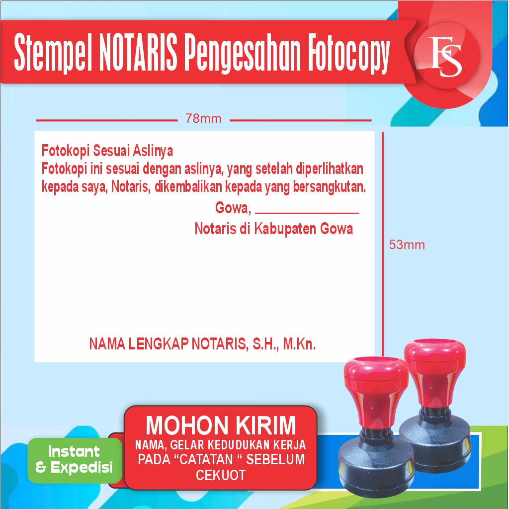 Jual Stempel NOTARIS Pengesahan Fotokopi | Shopee Indonesia