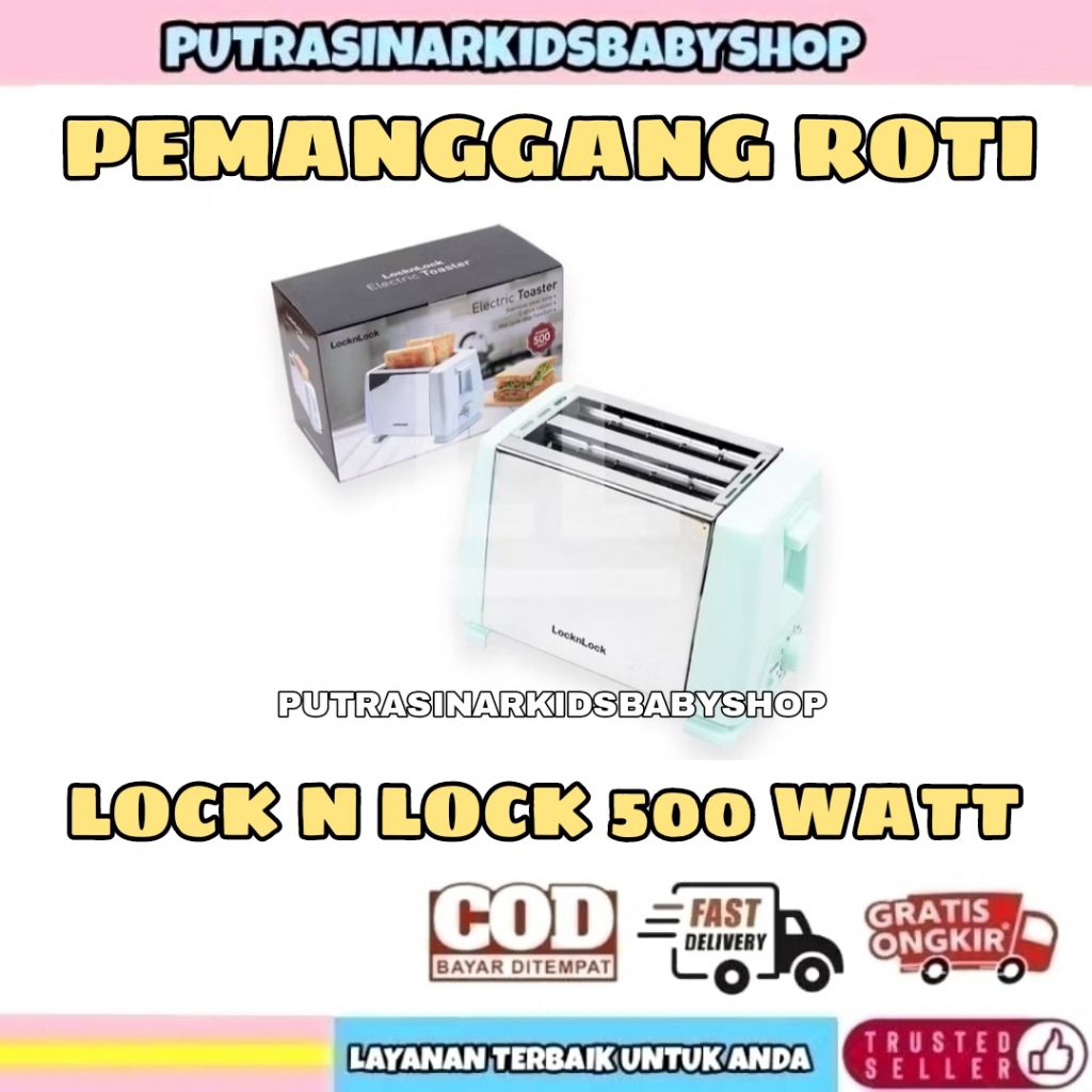 Jual [TERSEDIA] LOCK N LOCK ELECTRIC TOASTER PEMANGGANG ROTI 500 WATT ...