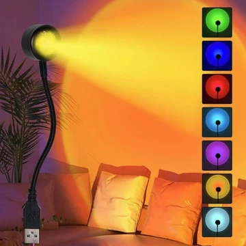 Lampu Sunset Proyektor Remote RGB Dengan Proyektor Remote Port USB Ideal Untuk Foto Luar Ruang