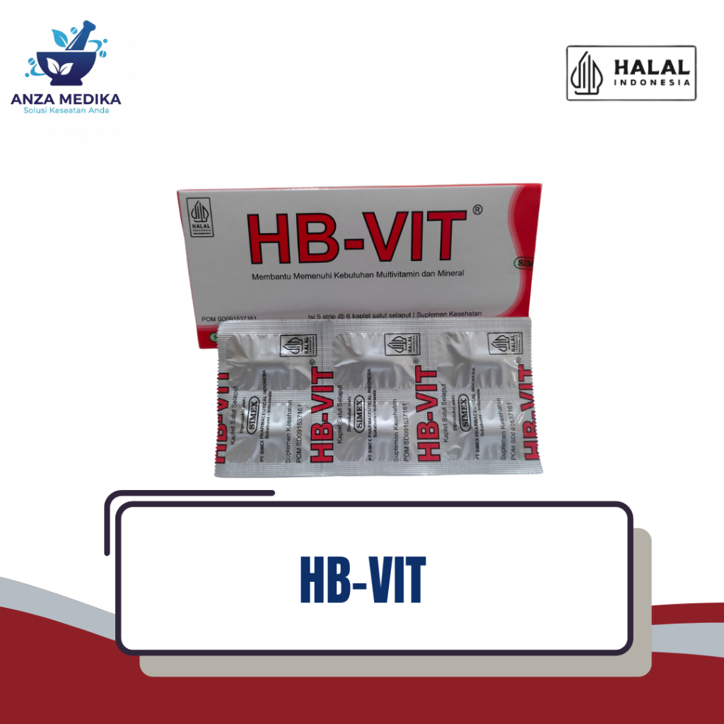 Jual HB-Vit Tablet – Suplemen Penambah Darah & Zat Besi untuk Anemia ...