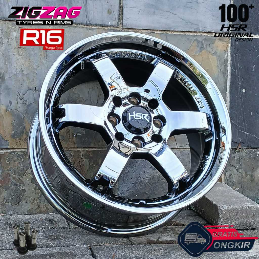 Jual Velg Racing R16 Black Chrome Velg R16 Jazz Mobilio Agya Calya ...