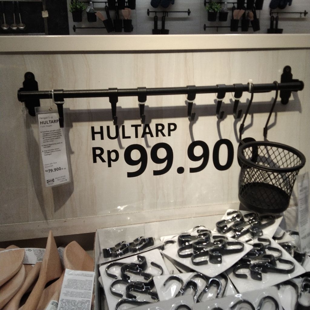 Jual Rel gantung dinding batang tiang rak dapur gantung wajan spatula ...
