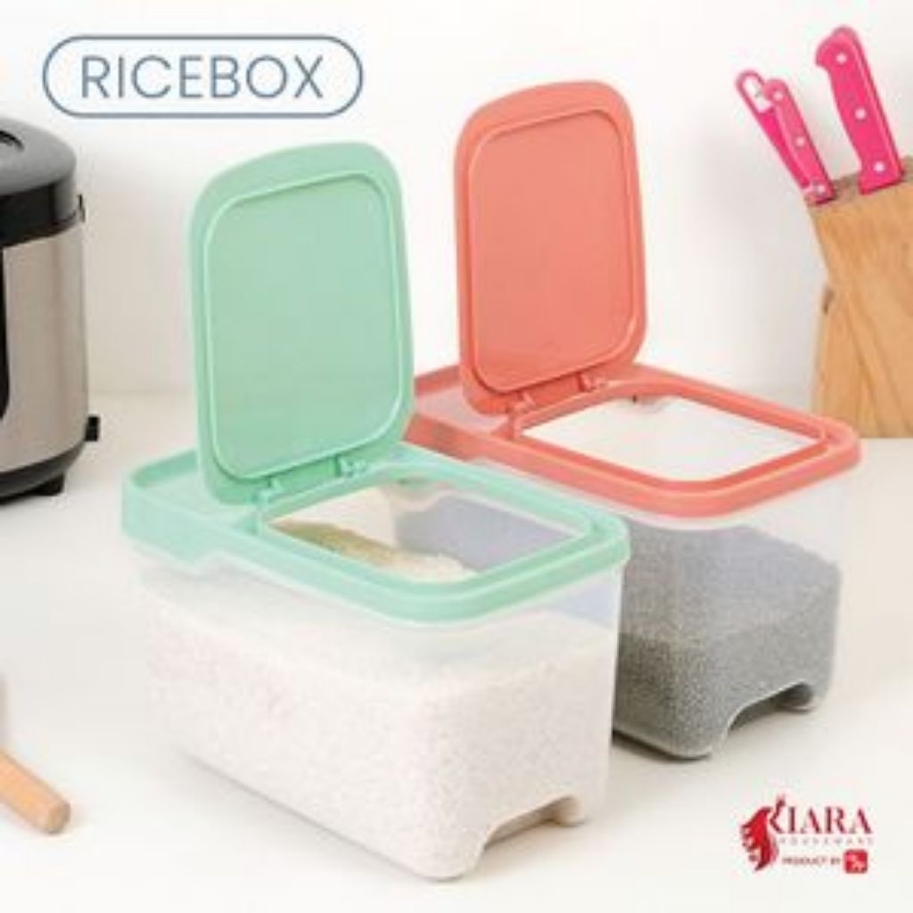 Jual Rice Box Kiara 5 Kg dan 10 Kg Tempat Penyimpanan Beras Kotak ...