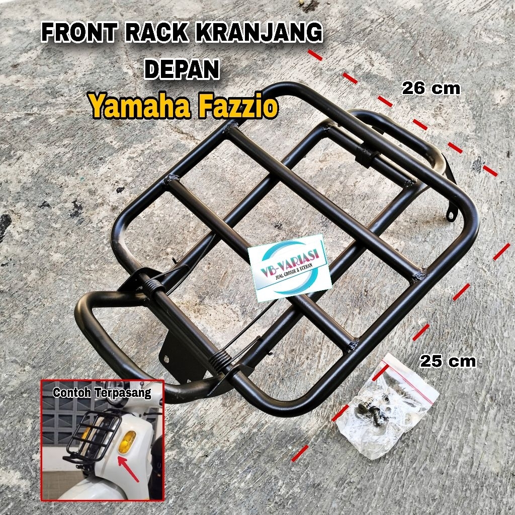 Jual Front Rack Fazzio Rak Depan Yamaha Fazzio Bahan Pipa Besi Tebal ...