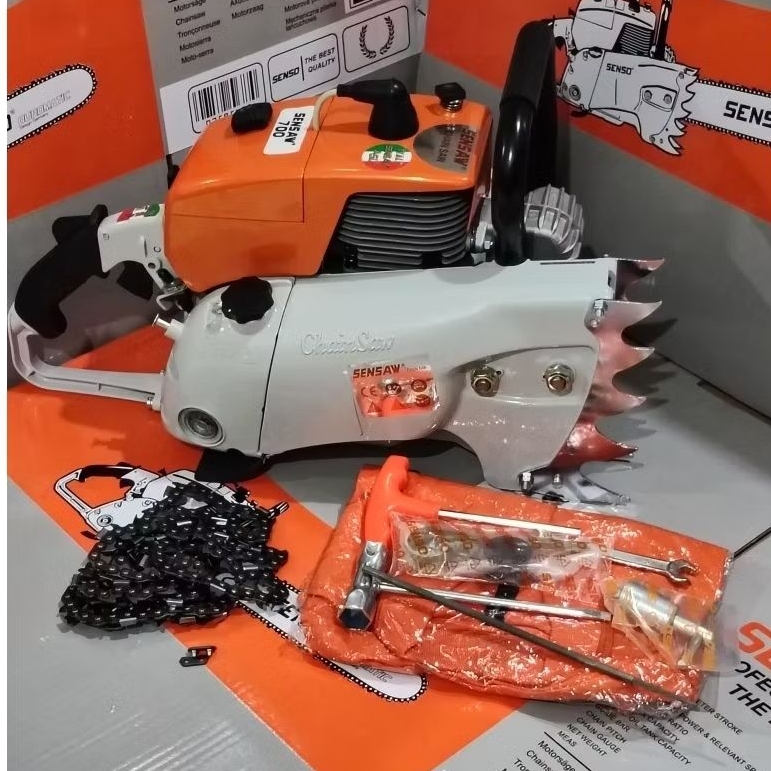 Jual mesin gergaji sensaw 700 + rantai belah 52t chainsaw sensaw700 ...