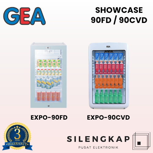 Jual GEA Showcase Display Cooler EXPO 90 FD 4 Rak No Frost / 90 CVD 3 ...