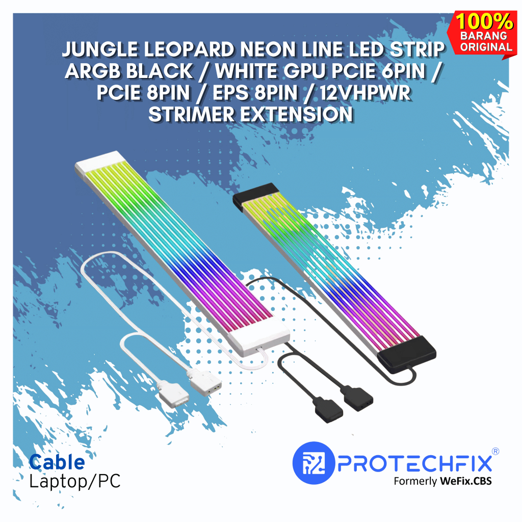 Jual JUNGLE LEOPARD Neon Line LED Strip ARGB Black / White GPU PCIe ...
