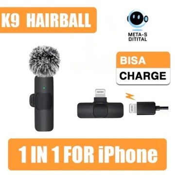 Mic Wireless Clip On Microphone Content Creator Mikrofon Lavalier HP Plug Play Bluetooth W13