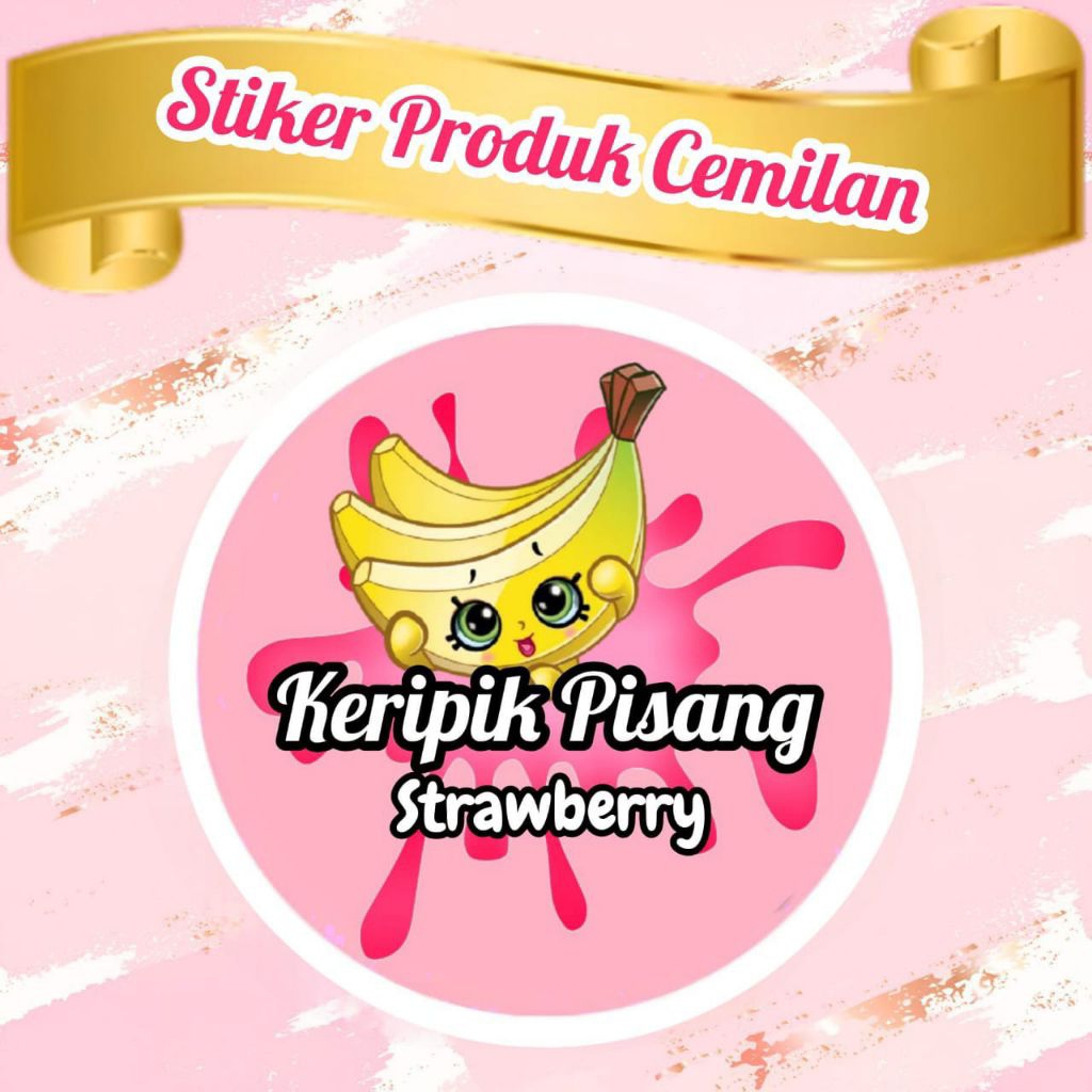 Jual STIKER BULAT CEMILAN KERIPIK PISANG BISA CUSTOM TULISAN | Shopee ...