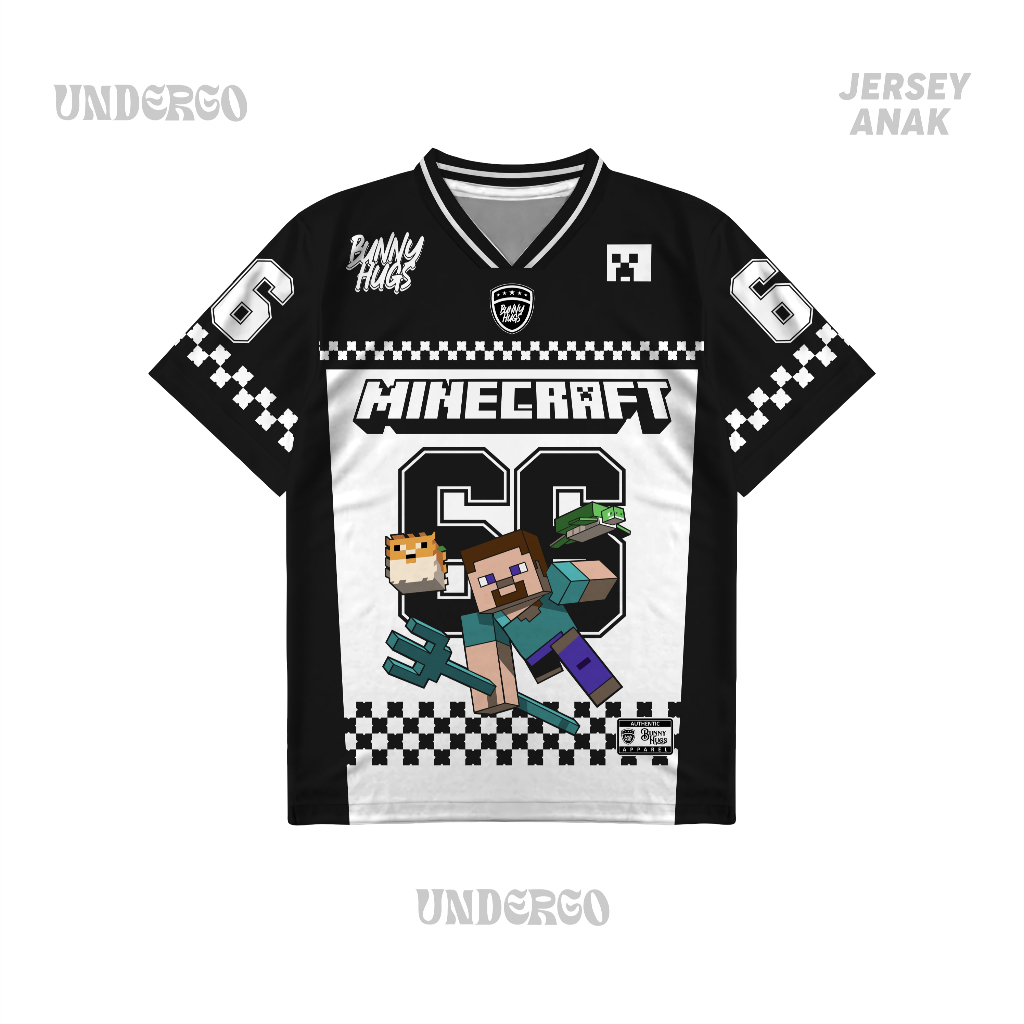 Jual UNDERGO Jersey Anak Minecraft Special Edition Number 66 Jersey ...