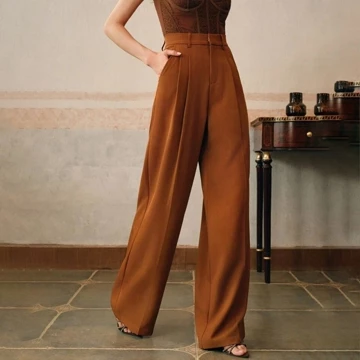 LARSUVE Marla Straight Pants — Celana Panjang Kulot Wanita High Waisted Cullote Pants