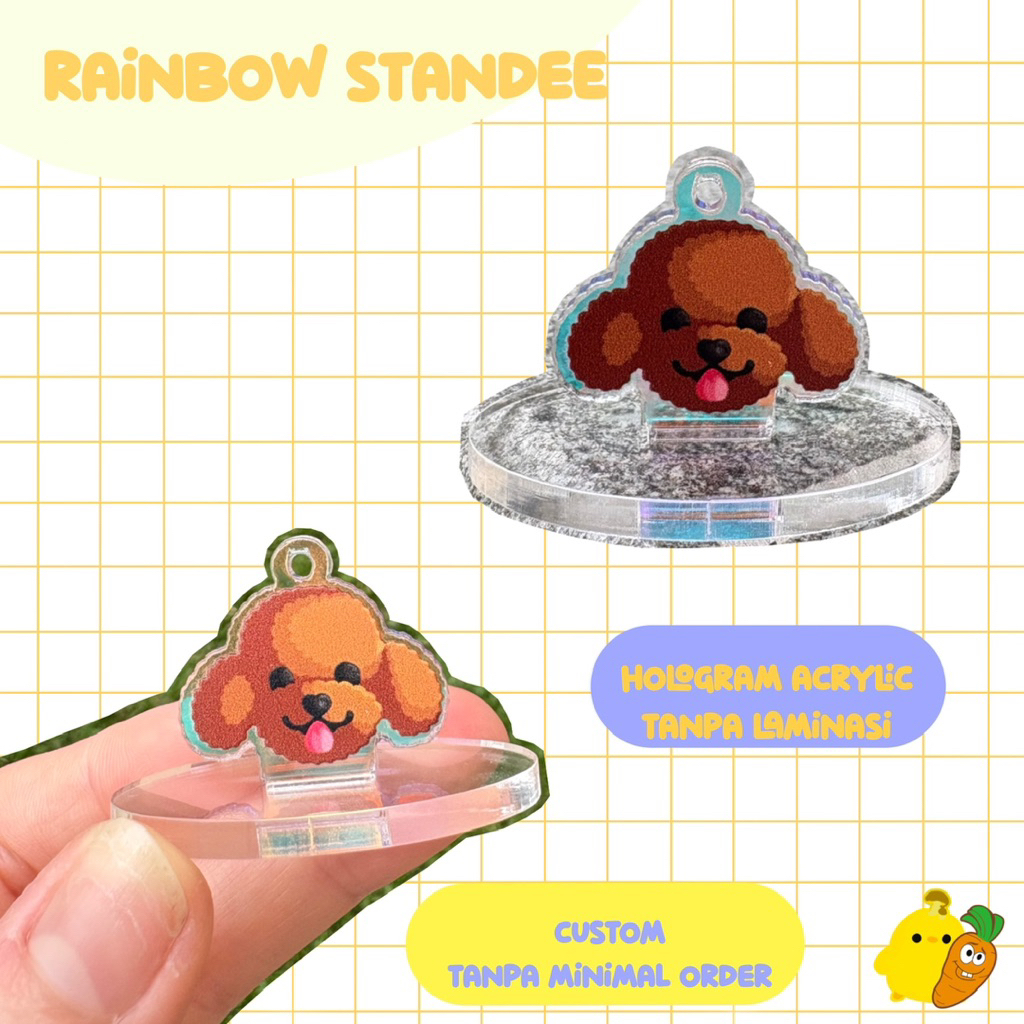 Jual rainbow standee acrylic / standee hologram acrylic / standee ...