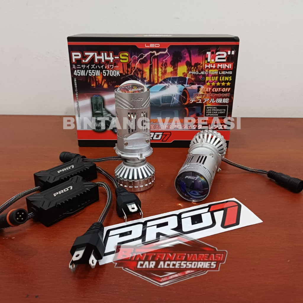 Jual PRO7 P.7H4-S SUPER BRIGHT MINI H4 PROJECTOR LENS lampu led ...
